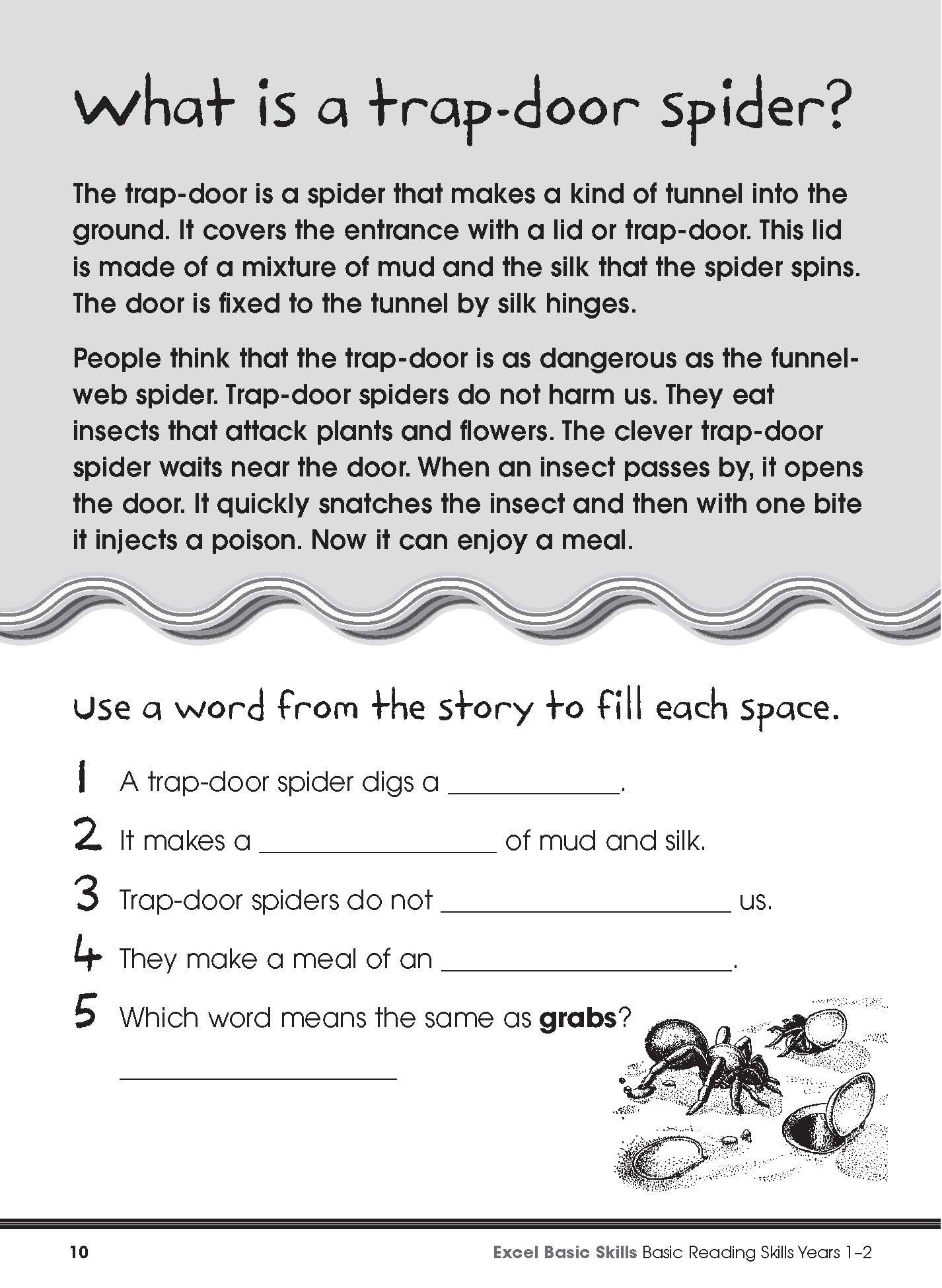 Excel Basic Skills - Basic Reading Skills Years 1-2