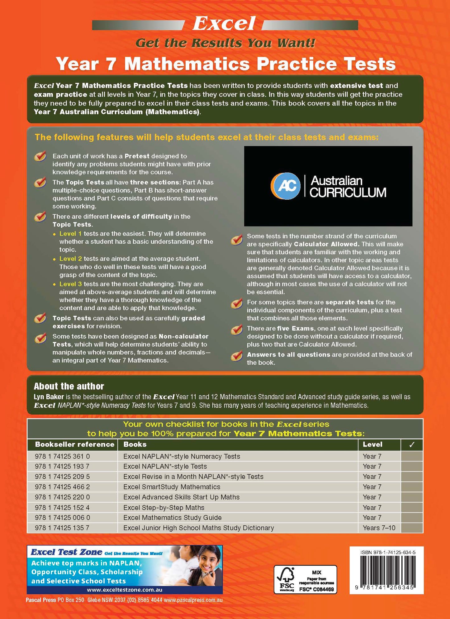 Excel Tests - Mathematics Practice Tests Year 7