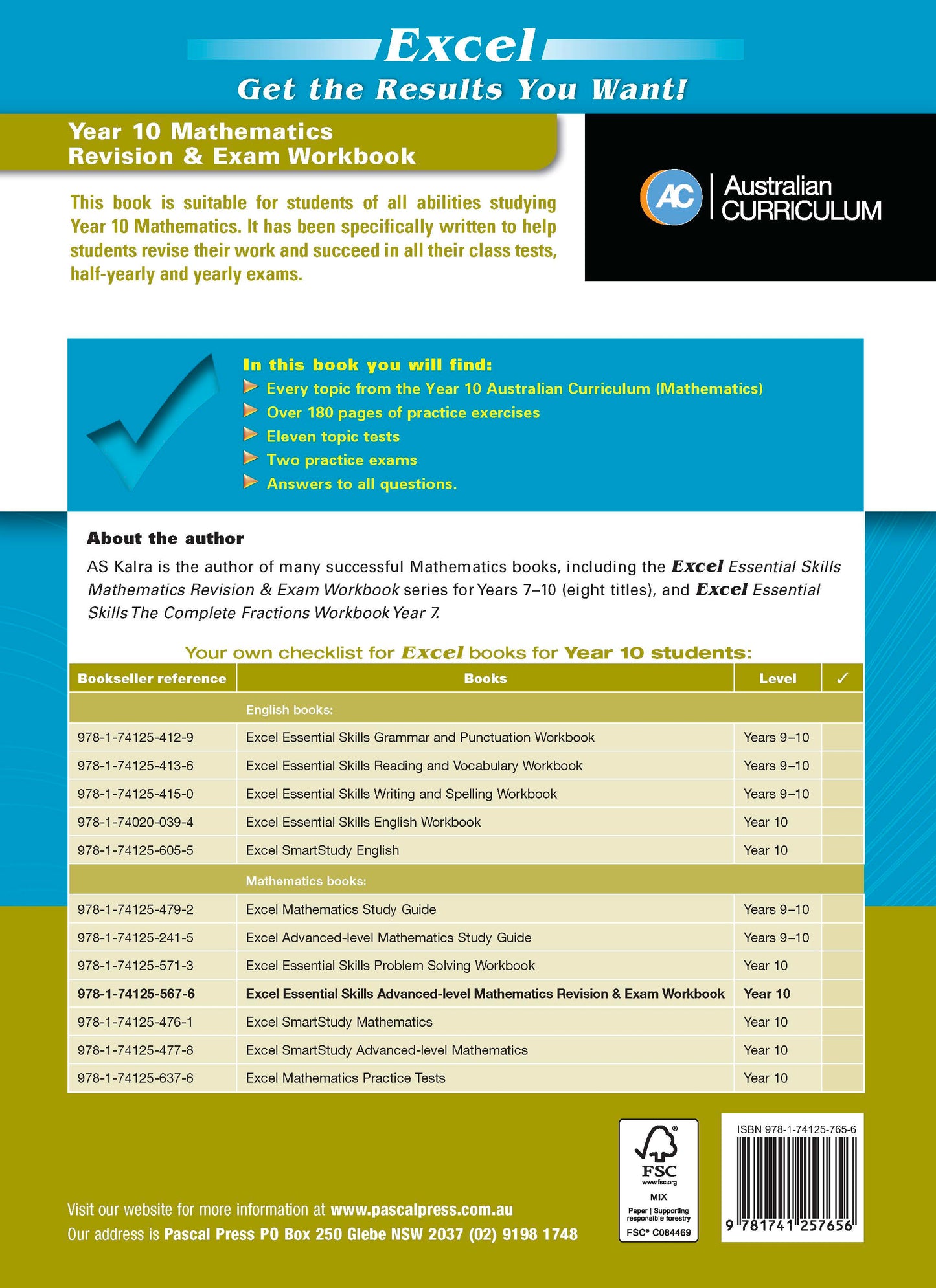 Excel Essential Skills - Mathematics Revision & Exam Workbook Year 10 NE