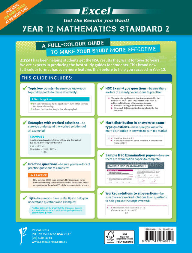 Excel HSC Year 12 Mathematics Standard 2 Study Guide