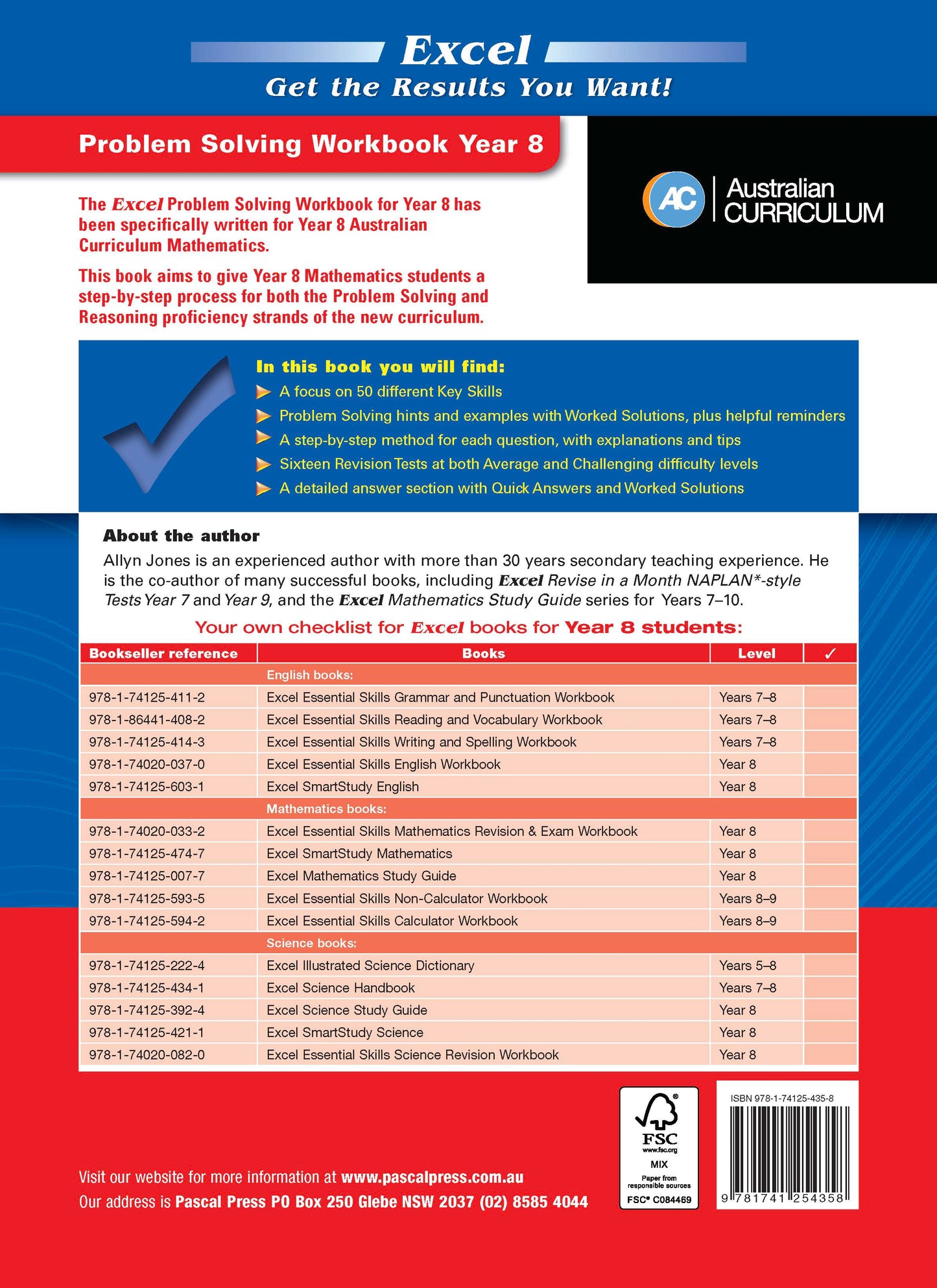 Excel Essential Skills - Problem Solving Workbook Year 8