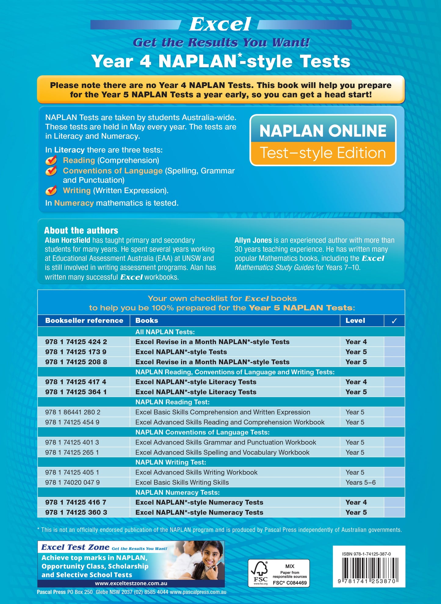 Excel Year 4 NAPLAN*-style Tests