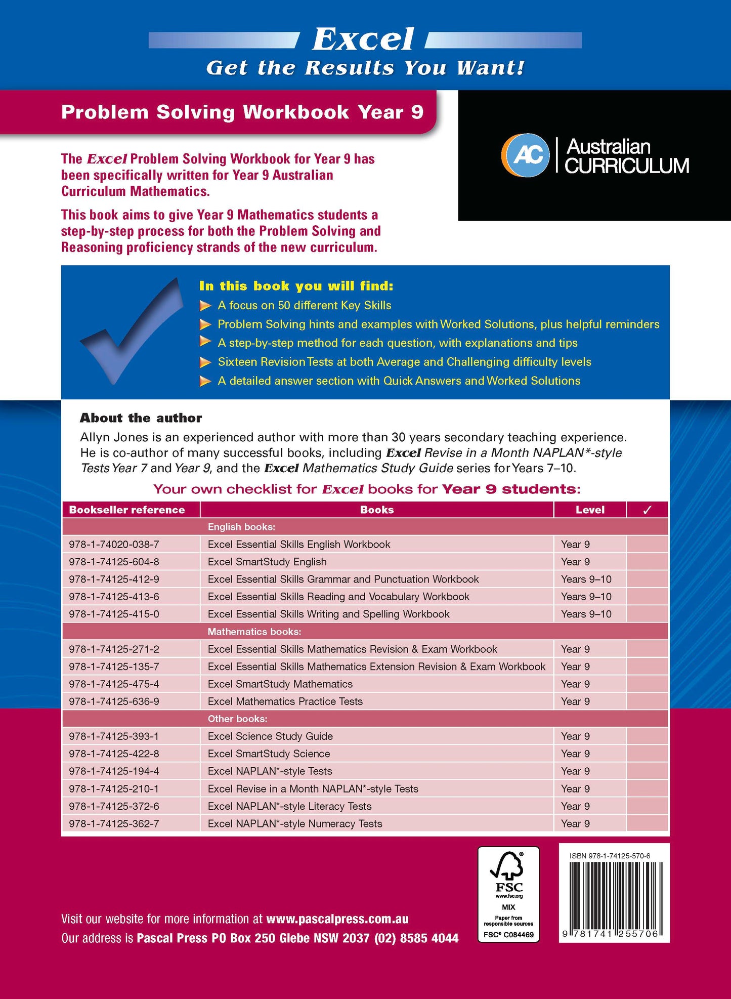 Excel Essential Skills - Problem Solving Workbook Year 9