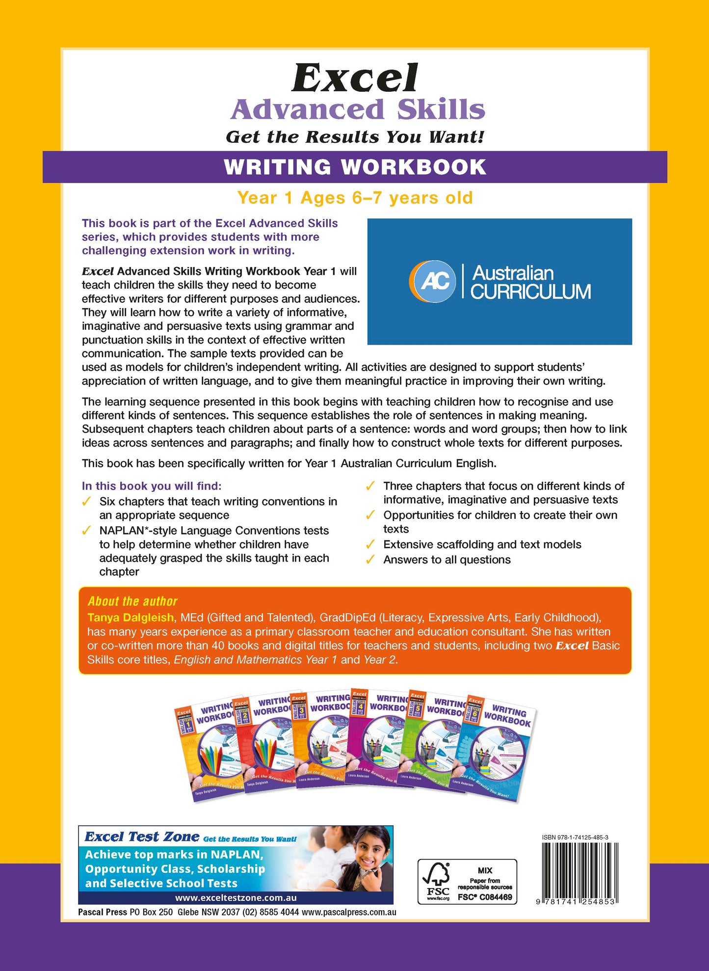Excel Advanced Skills - Writing Workbook Year 1