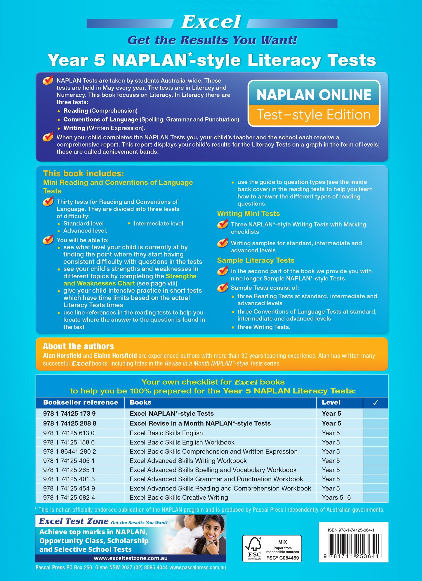 Excel Year 5 NAPLAN*-style Literacy Tests