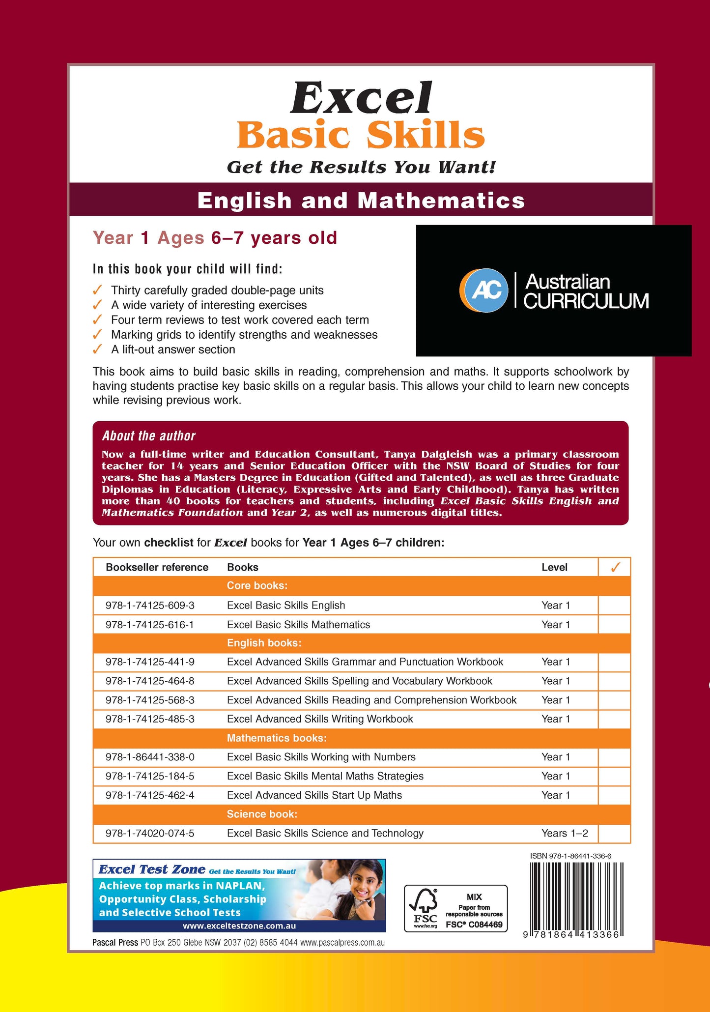 Excel Basic Skills - English and Mathematics Year 1