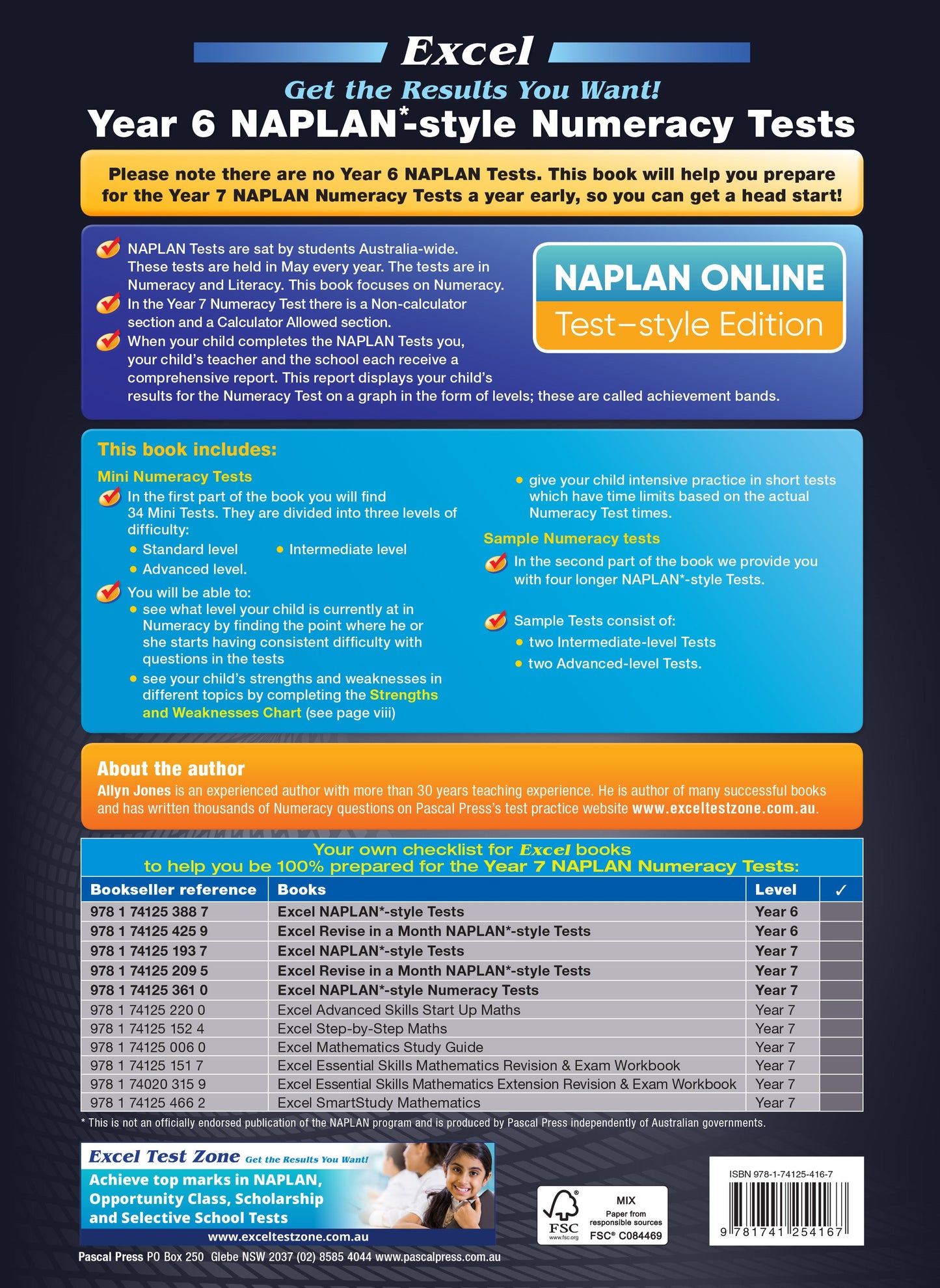 Excel Year 6 NAPLAN*-style Numeracy Tests