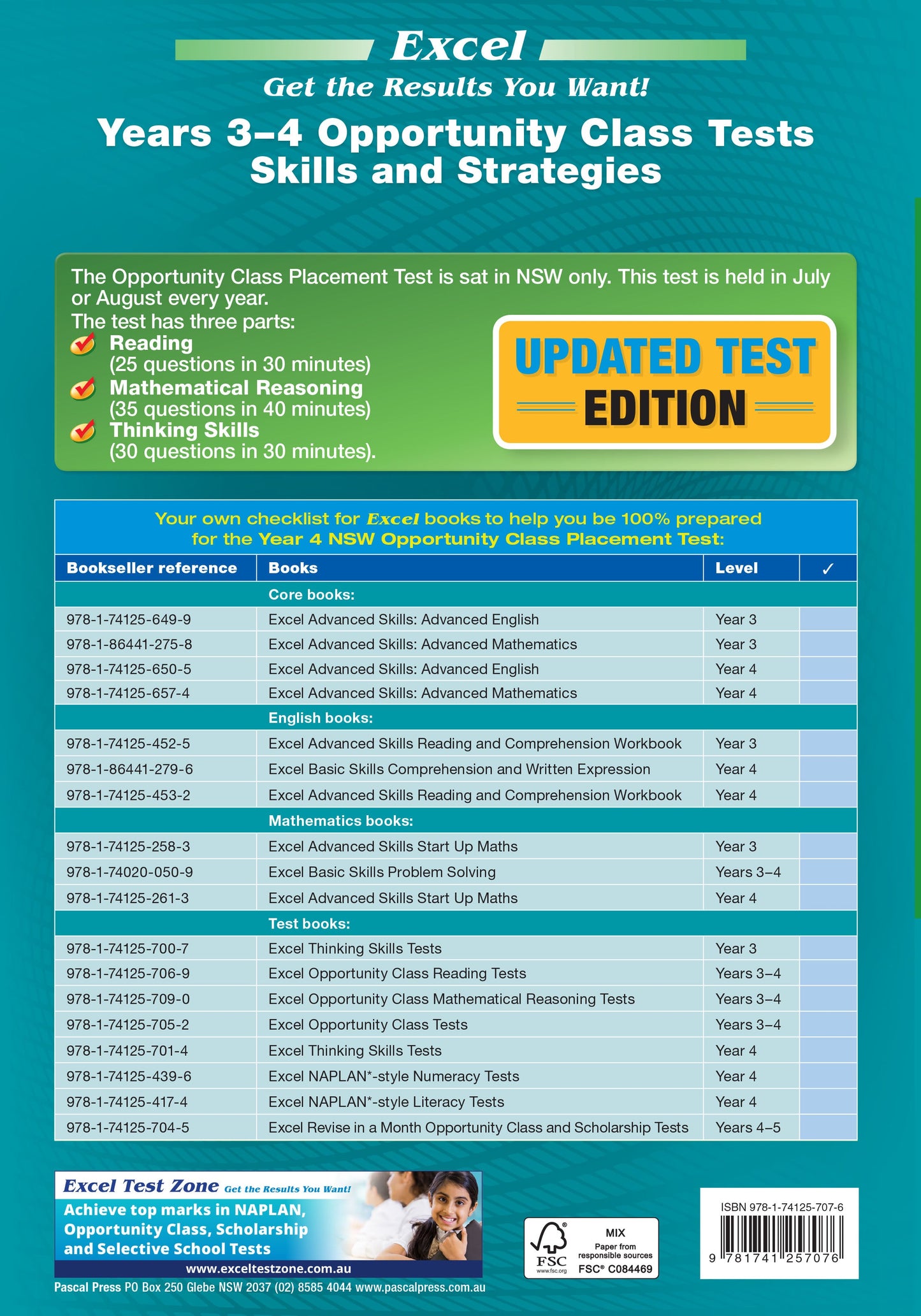 Excel Test Skills - Opportunity Class Tests Skills and Strategies Years 3-4