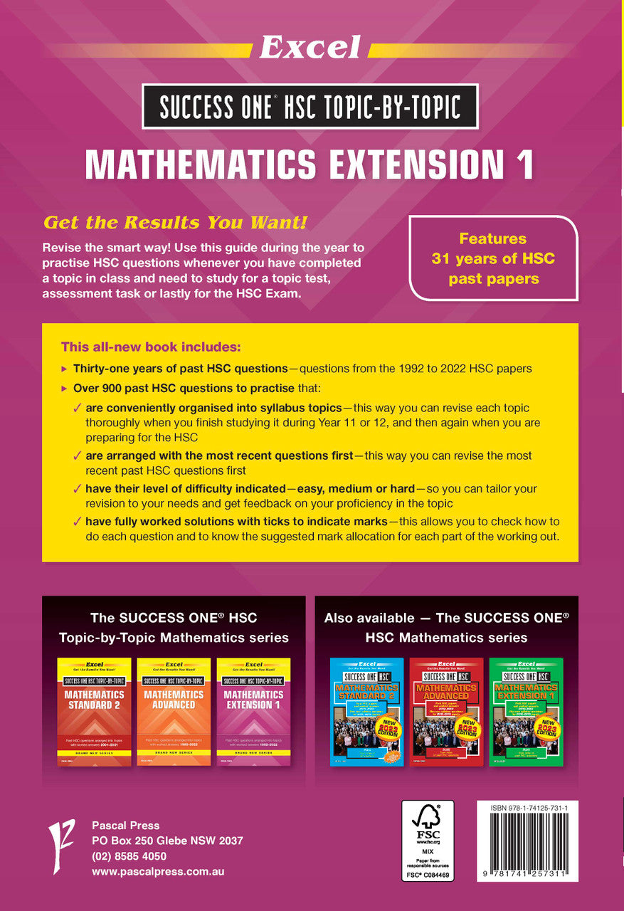 Excel Success One HSC Year 12 Mathematics Extension 1 (2023 Edition)