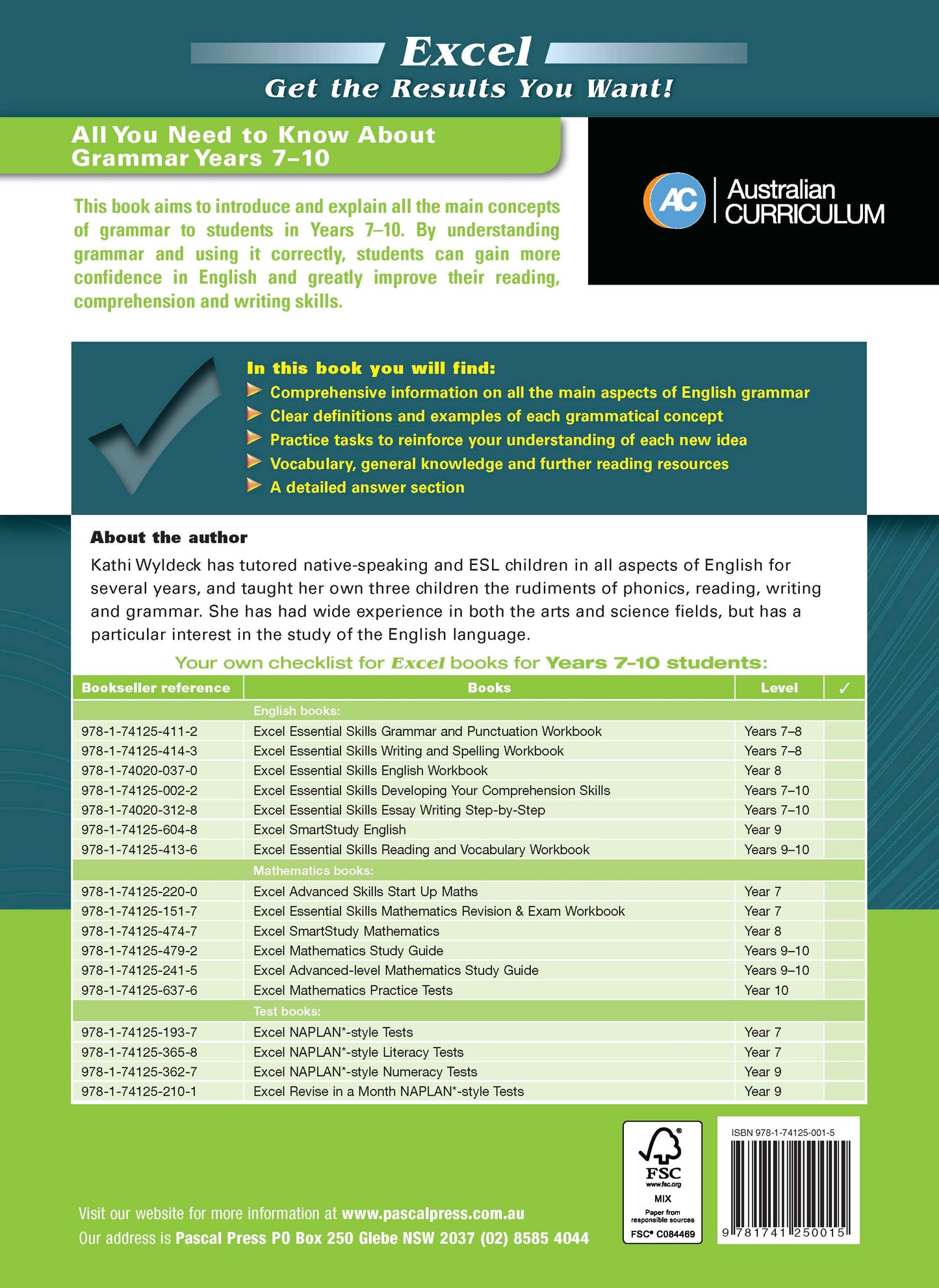 Excel Essential Skills - All You Need To Know About Grammar Years 7-10