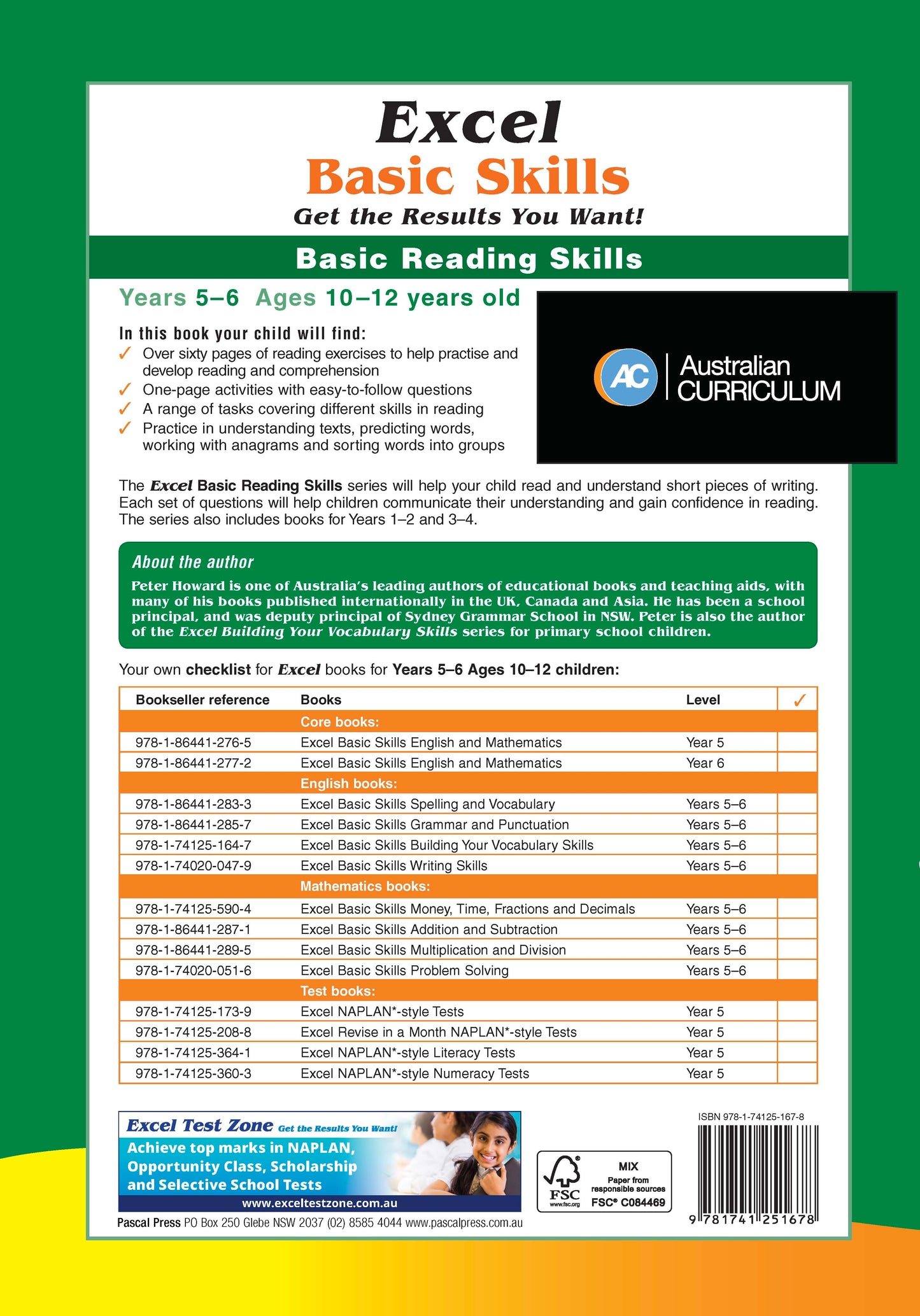 Excel Basic Skills - Basic Reading Skills Years 5-6