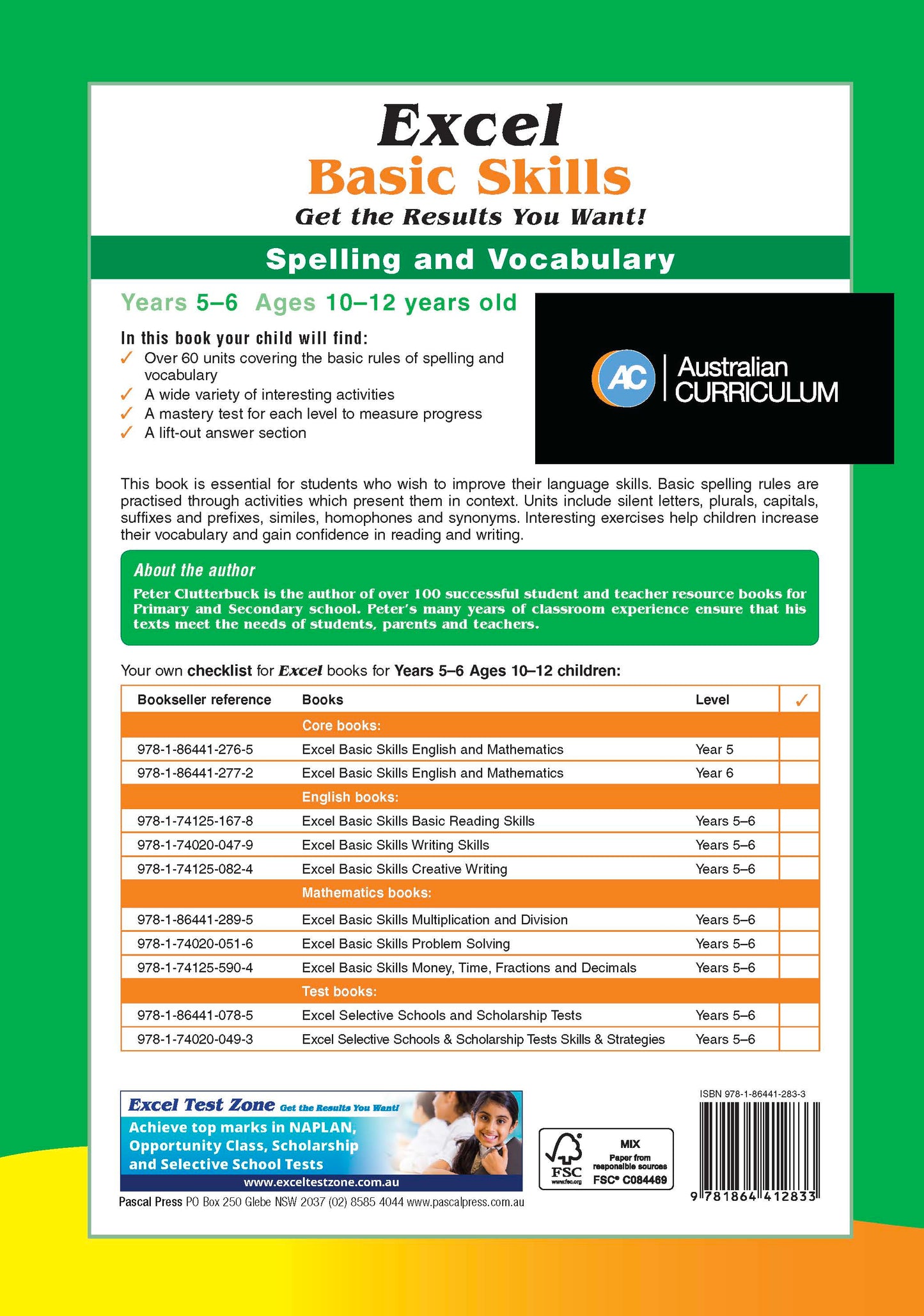 Excel Basic Skills - Spelling and Vocabulary Years 5-6