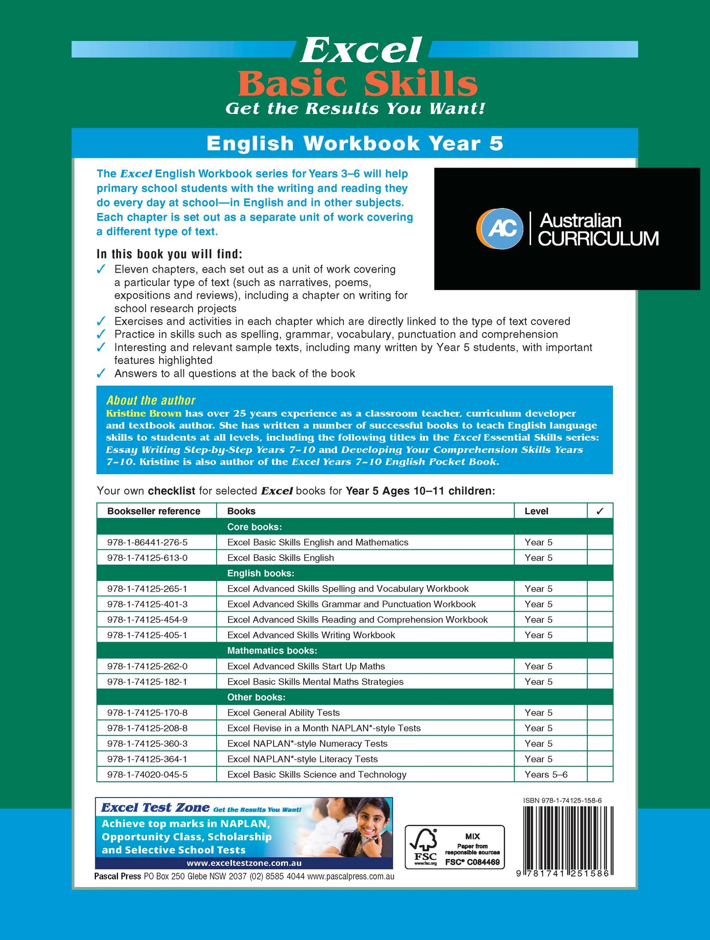 Excel Basic Skills - English Workbook Year 5