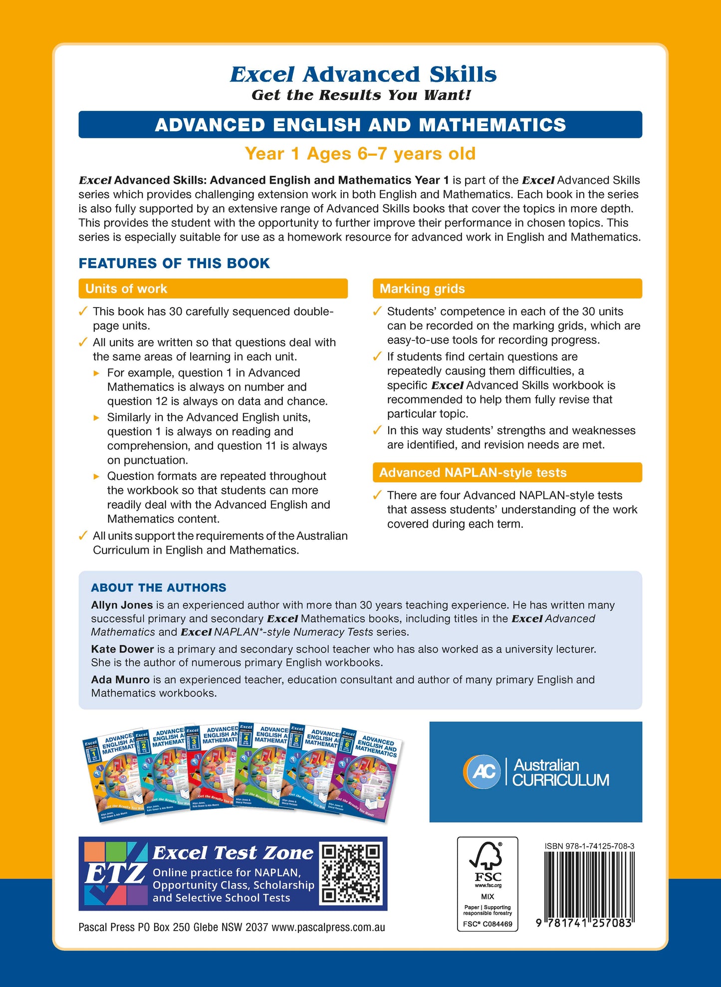 Excel Advanced Skills - Advanced English and Mathematics Year 1