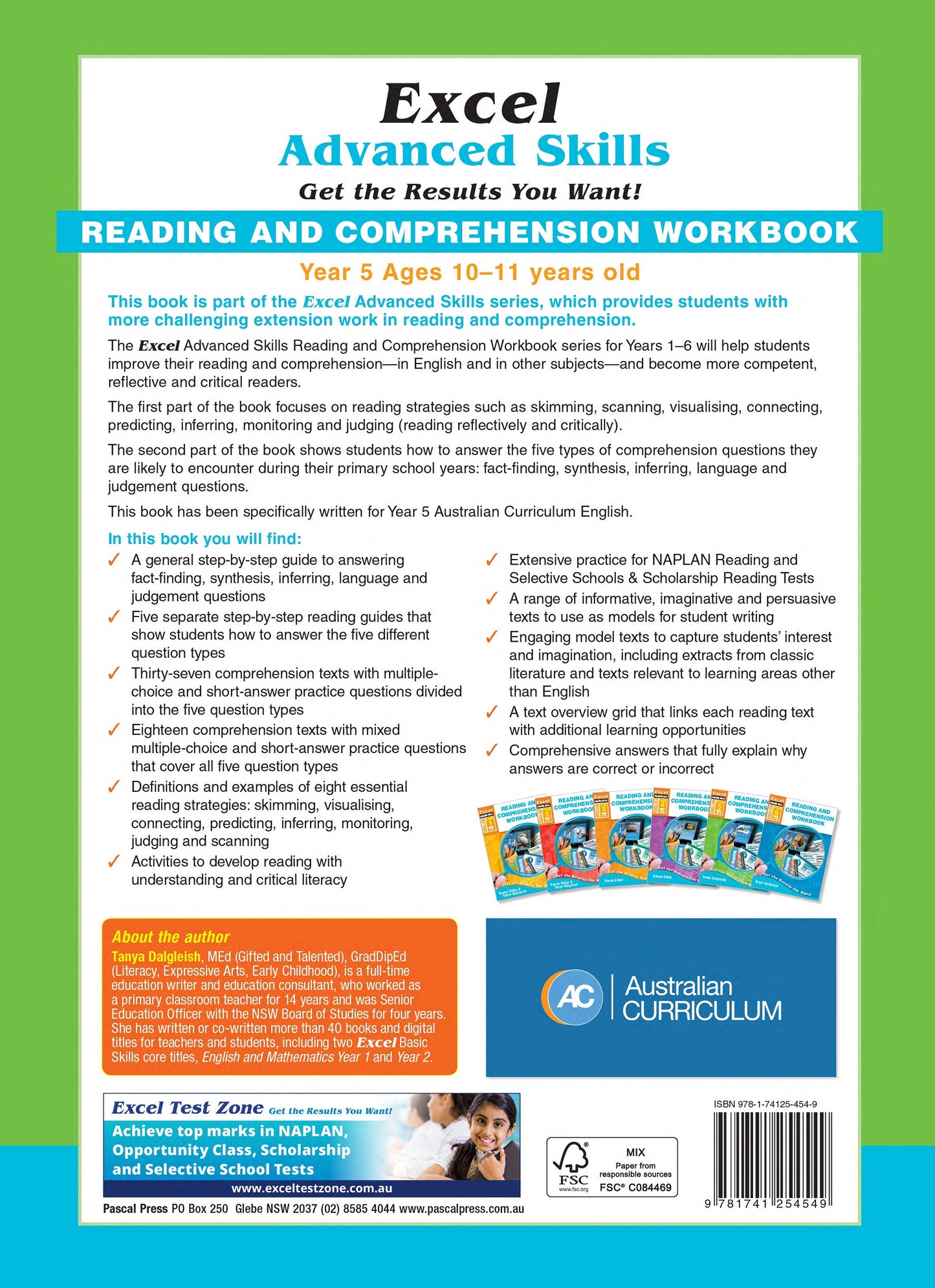 Excel Advanced Skills - Reading and Comprehension Workbook Year 5