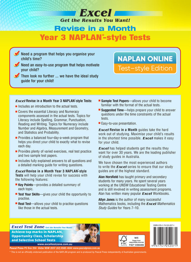Excel Revise in a Month Year 3 NAPLAN*-style Tests