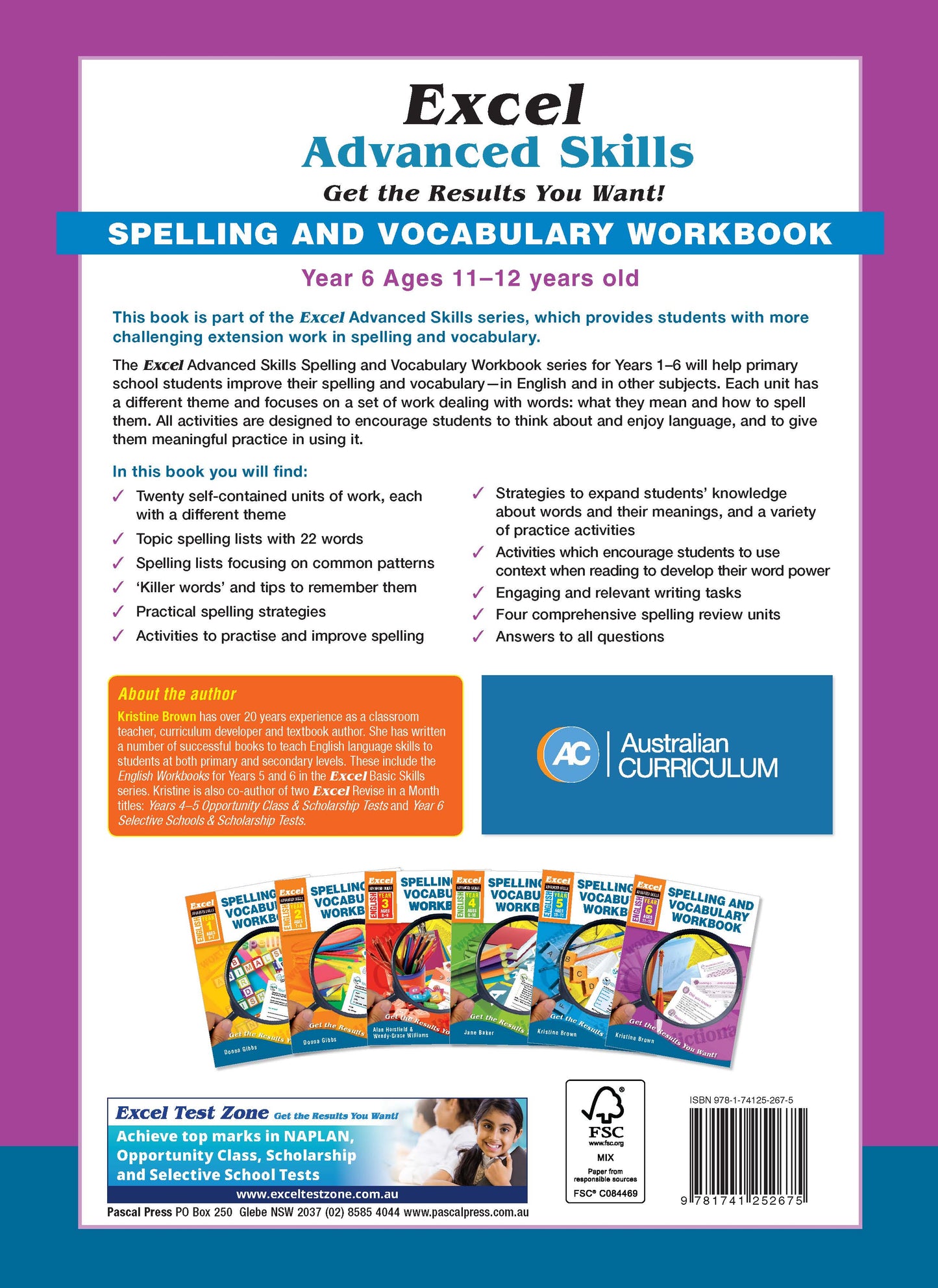 Excel Advanced Skills - Spelling and Vocabulary Workbook Year 6