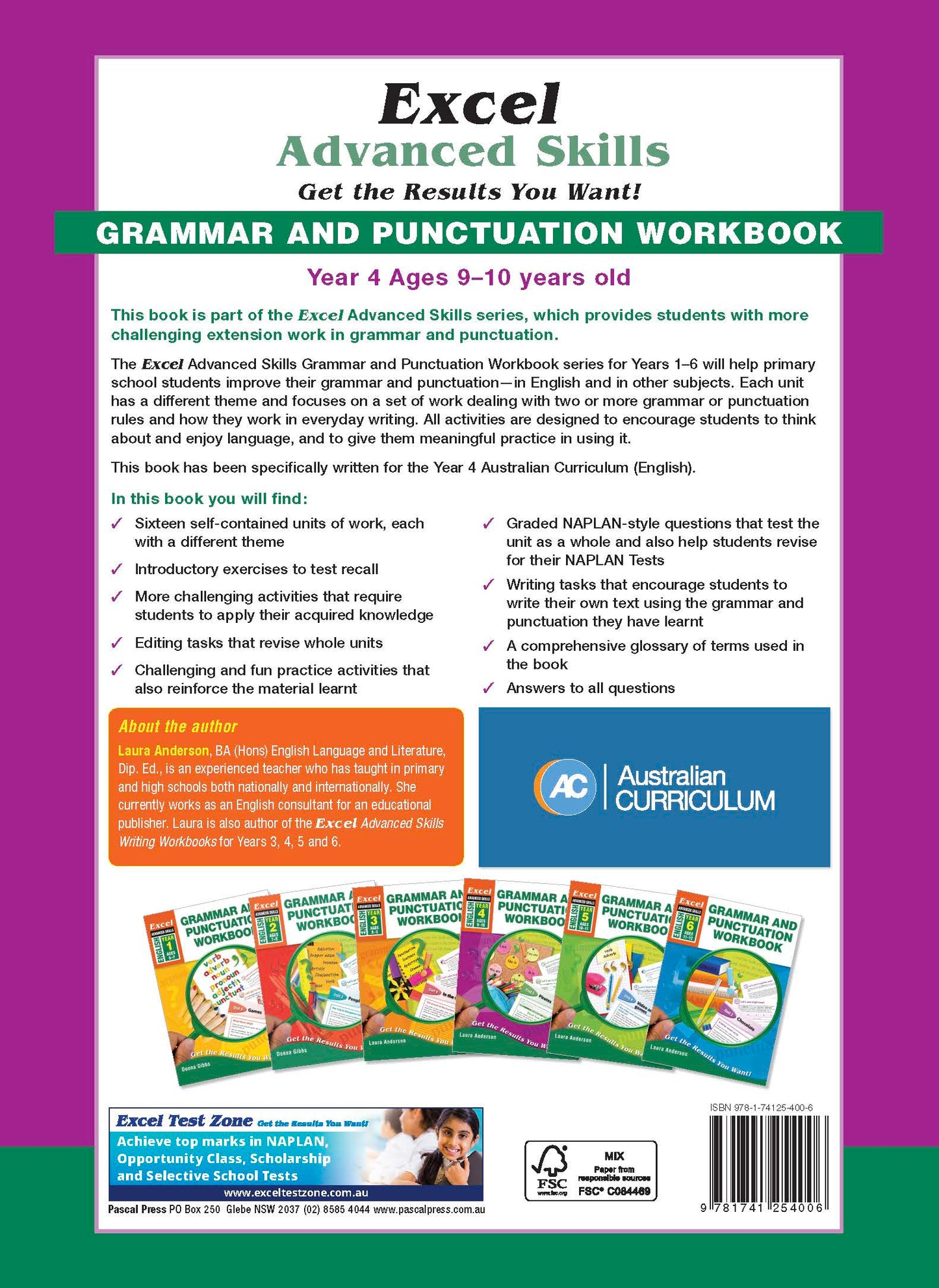 Excel Advanced Skills - Grammar and Punctuation Workbook Year 4
