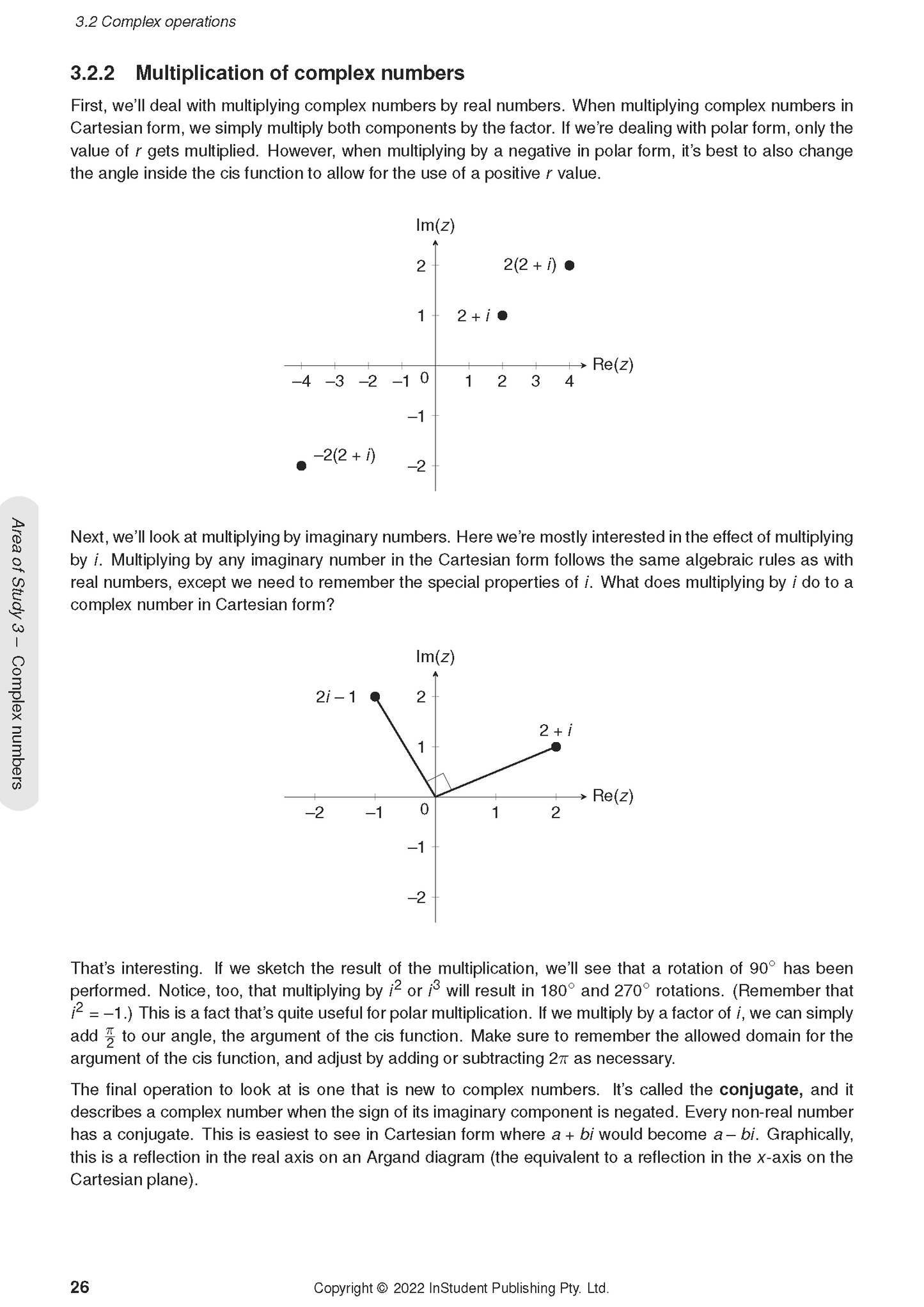 VCE Specialist Maths Course Notes by ATAR Notes, a page with mathematical text and two complex plane diagrams.