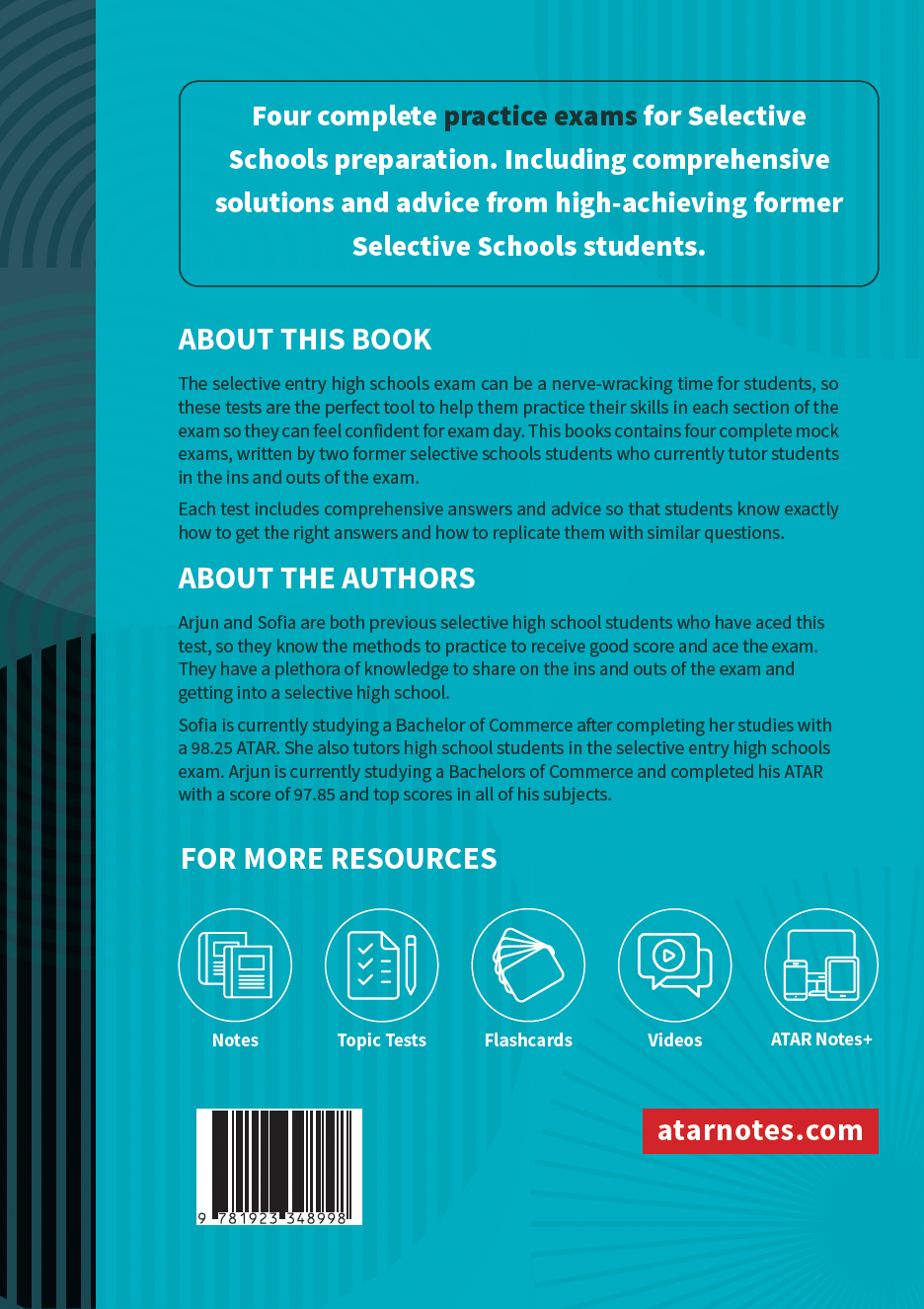 ATAR Notes VIC Selective Schools Practice Exams: Year 9 Entry (2026-2028)