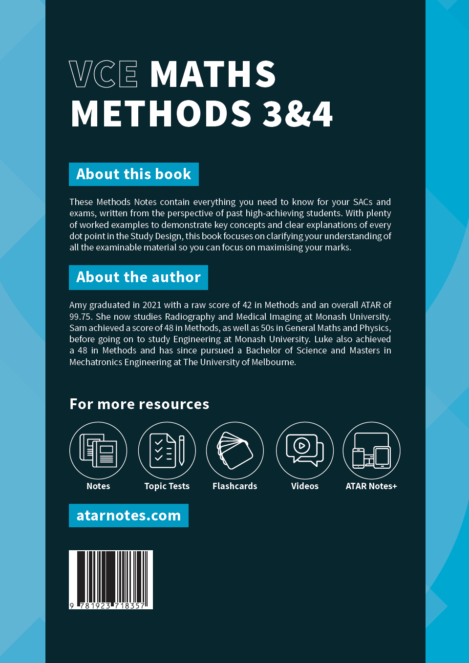 ATAR Notes VCE Maths Methods 3&4 Complete Course Notes (2027-2029)