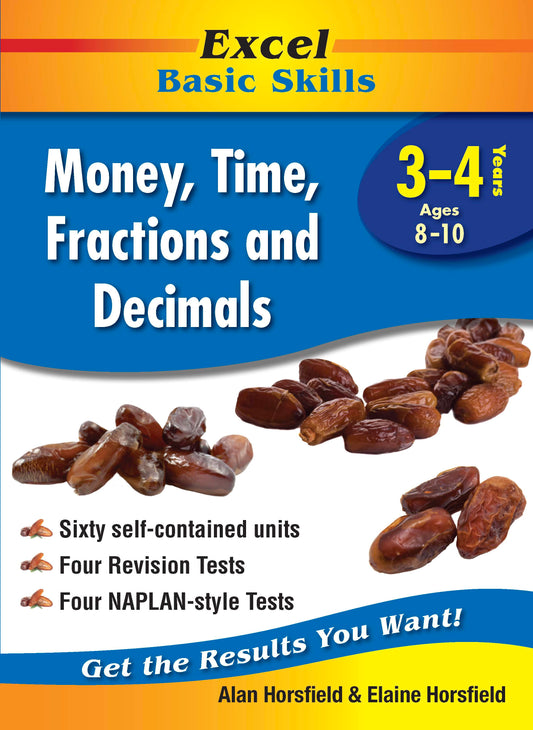 Excel Basic Skills - Money, Time, Fractions and Decimals Years 3-4