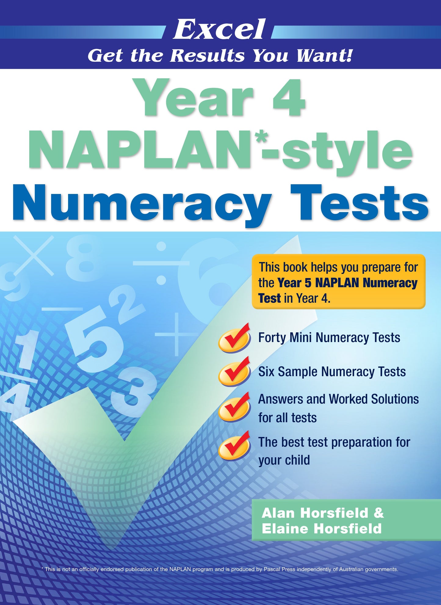 Excel Year 4 NAPLAN*-style Numeracy Tests