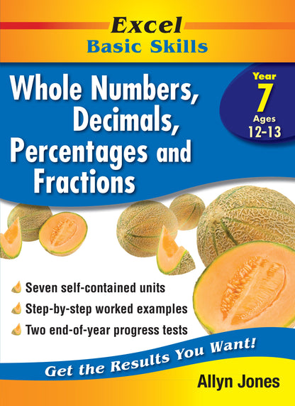 Excel Basic Skills - Whole Numbers, Decimals, Percentages and Fractions Year 7