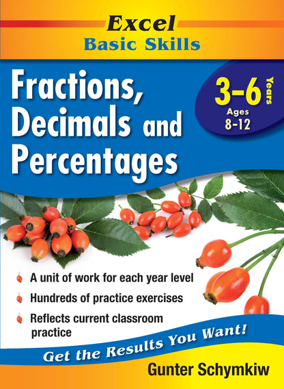 Excel Basic Skills - Fractions, Decimals and Percentages Years 3-6
