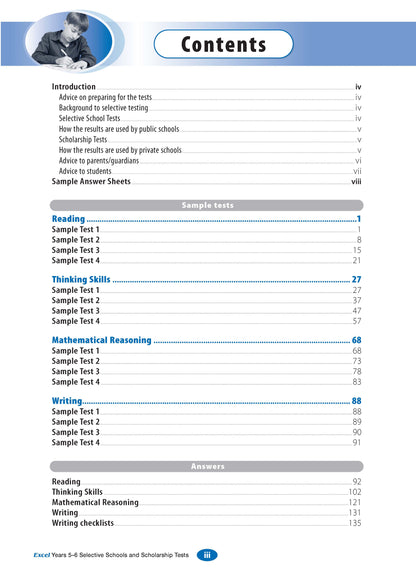Excel Selective Schools and Scholarship Book Pack Years 5-6