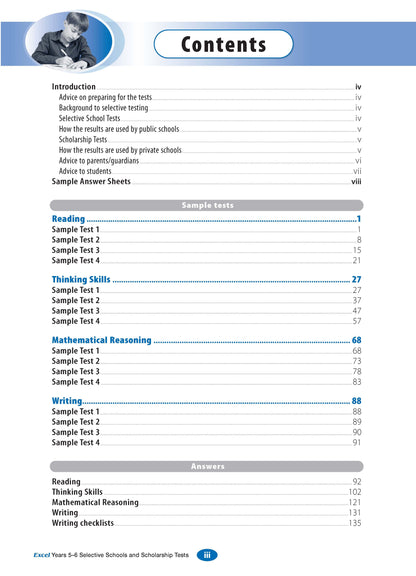 Excel Selective Schools and Scholarship Tests Years 5-6