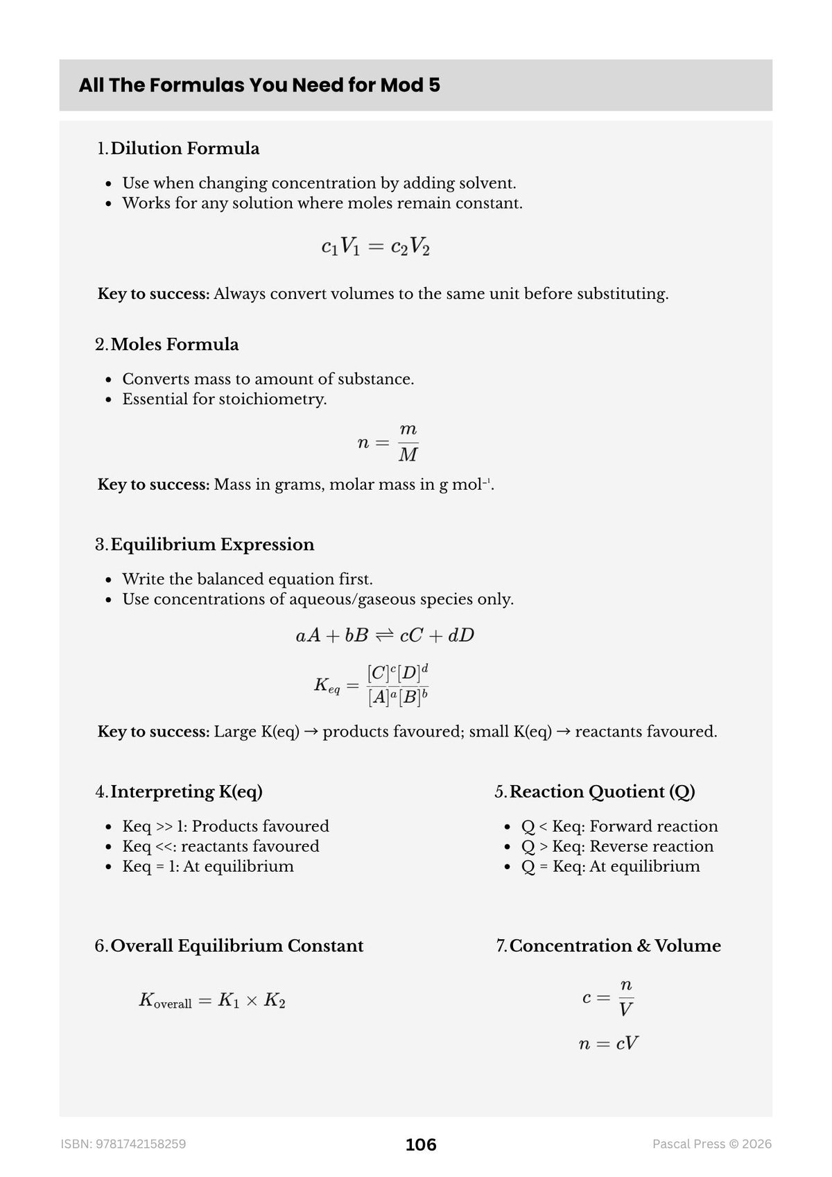 Excel 60 Days to Band 6: HSC Year 12 Chemistry (2027-2028)