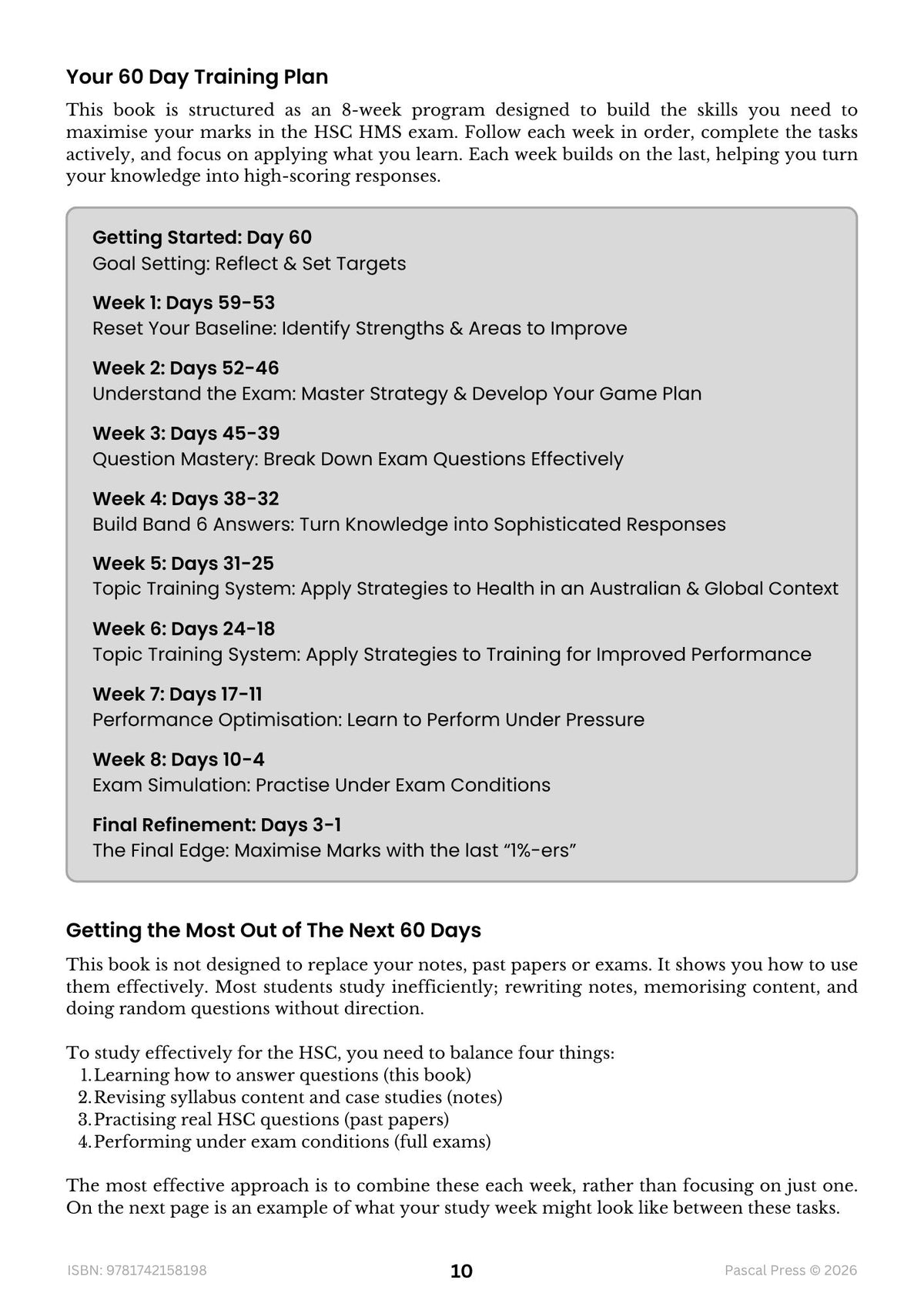 Excel 60 Days to Band 6: HSC Year 12 Health and Movement Science (2027-2029)
