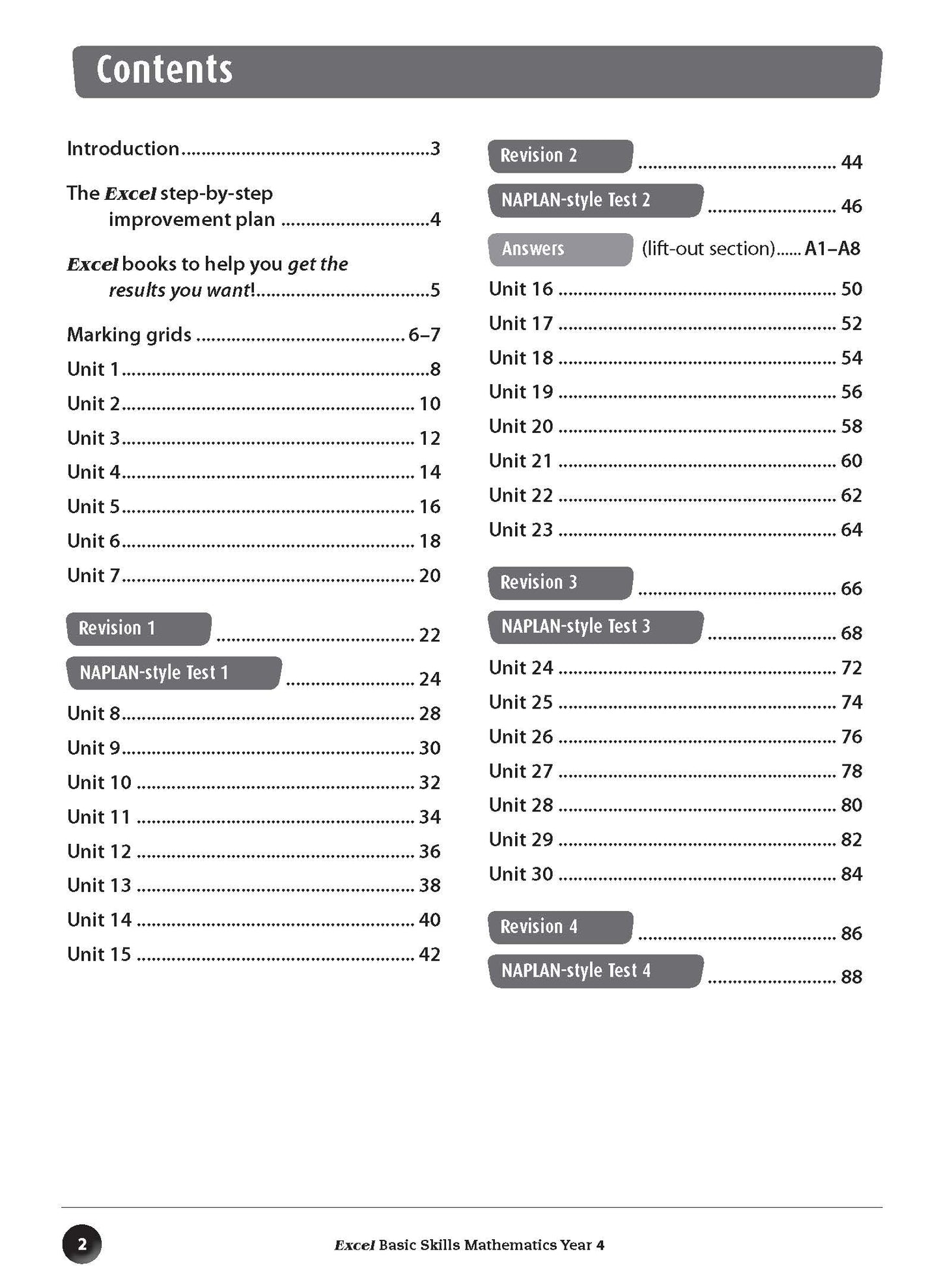 Excel Basic Skills - Mathematics Year 4