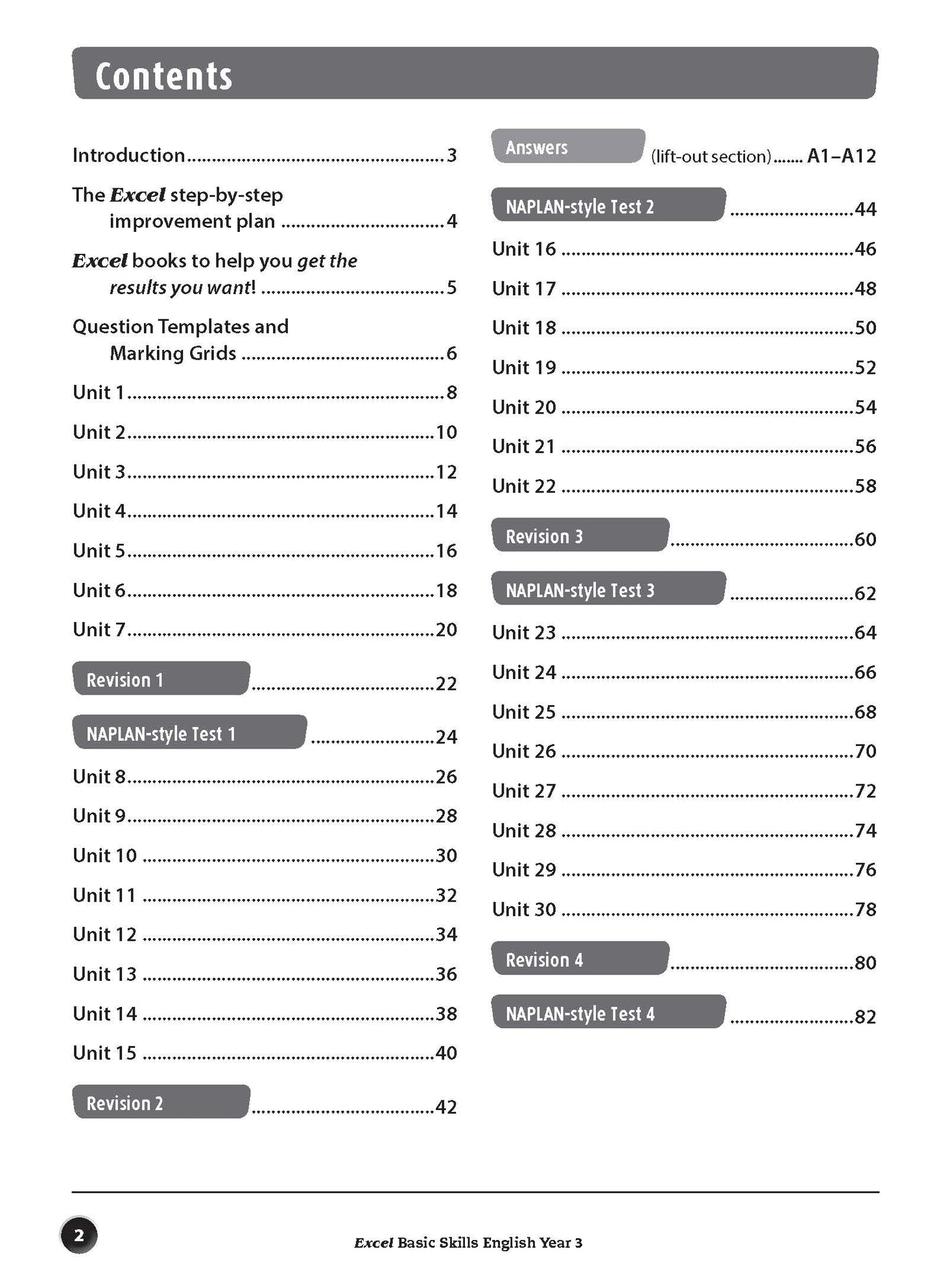 Excel Basic Skills - English Year 3