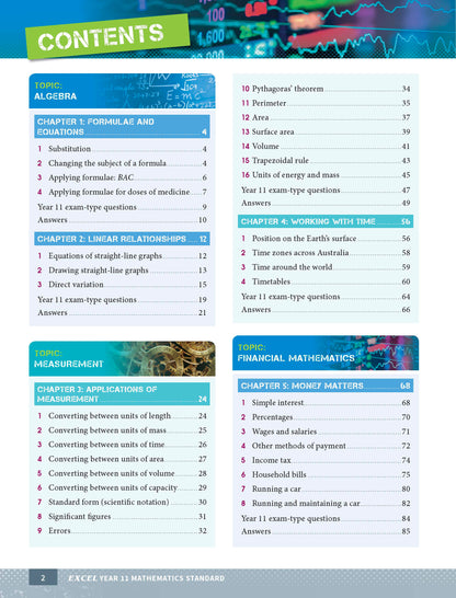Excel HSC Year 11 Mathematics Standard Book Pack