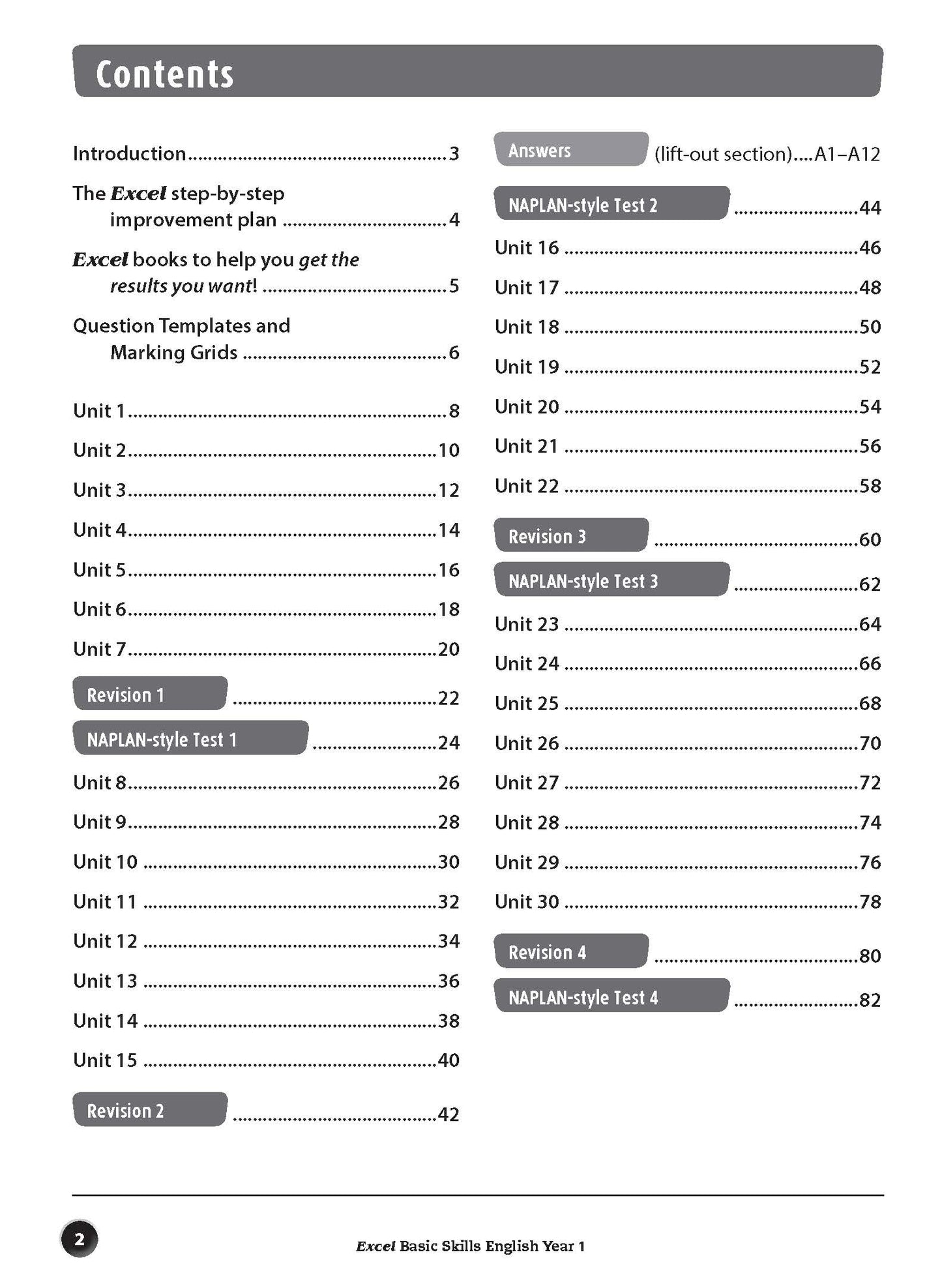 Excel Basic Skills - English Year 1