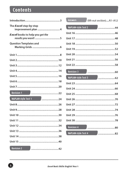 Excel Basic Skills - English Year 1