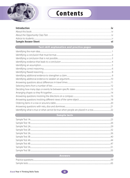 Excel Test Skills - Thinking Skills Tests Year 4