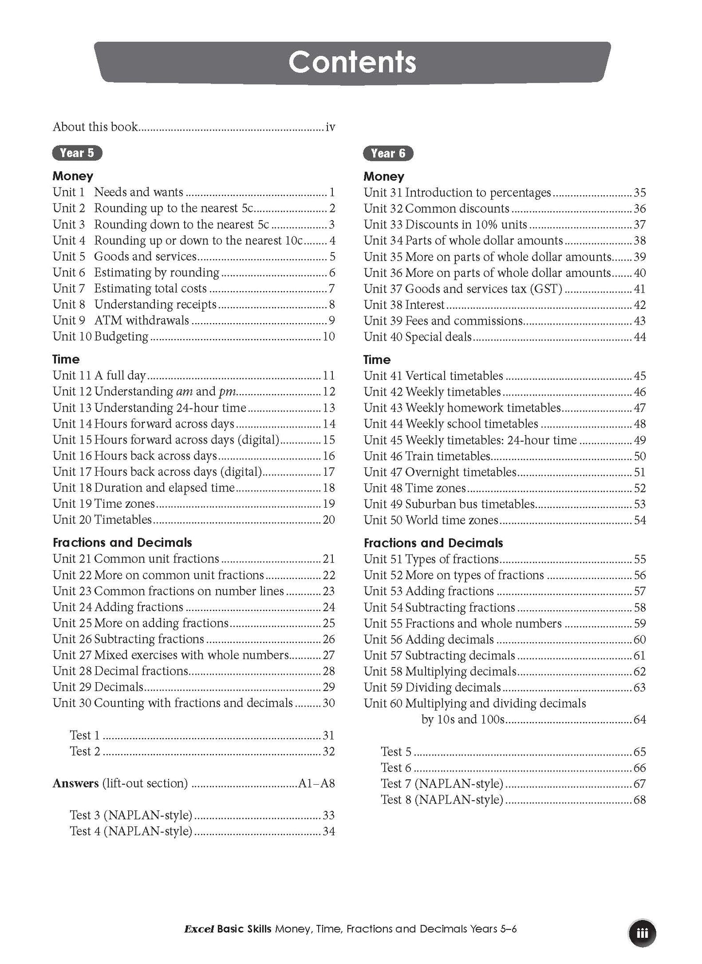 Excel Basic Skills Mathematics Book Pack Year 5-6