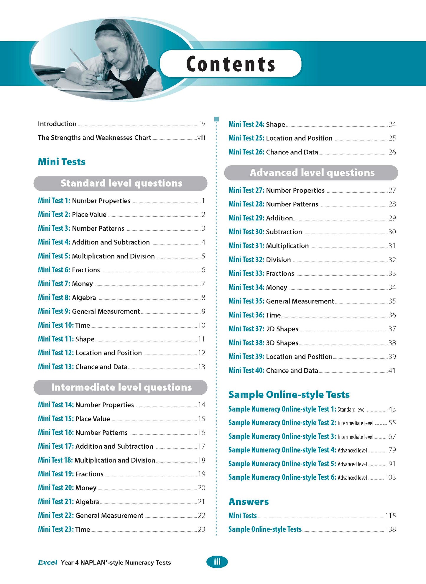 Excel Year 4 NAPLAN*-style Numeracy Tests