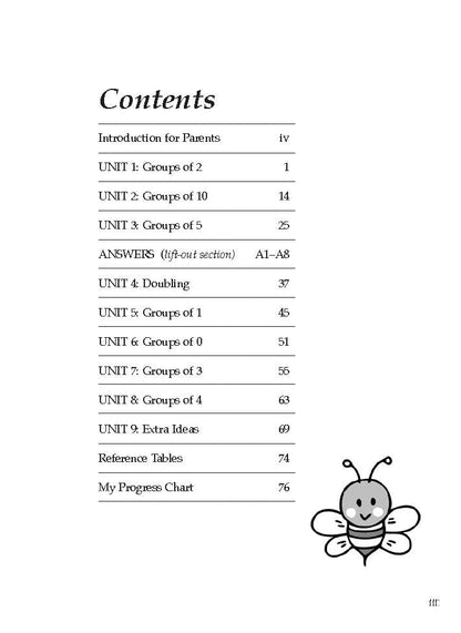Excel Basic Skills - Times Tables 1 Years 2-3