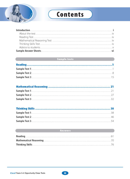 Excel Opportunity Class Test Book Pack Years 3-5