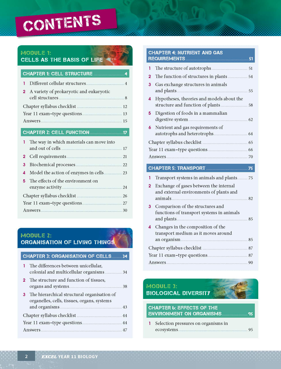 Excel HSC Year 11 Biology Study Guide
