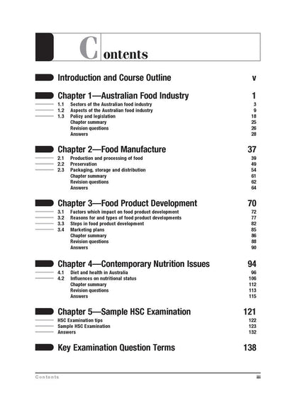 Excel HSC Year 12 Food Technology Study Guide