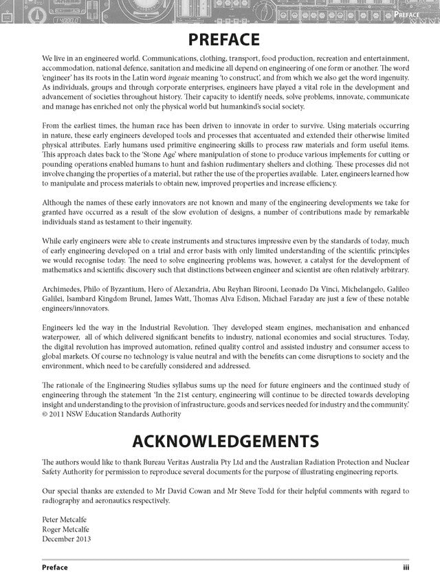 Excel HSC Year 12 Engineering Studies Study Guide