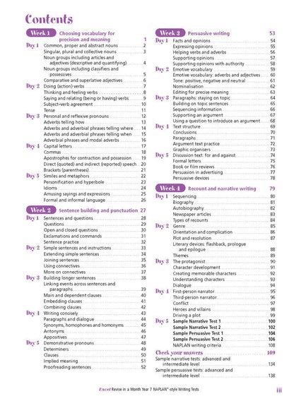 Excel Revise in a Month Year 7 NAPLAN*-style Writing Tests