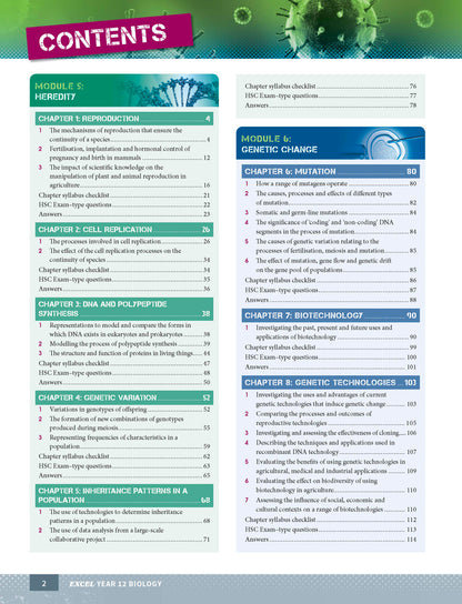 Excel HSC Year 12 Biology Book Pack