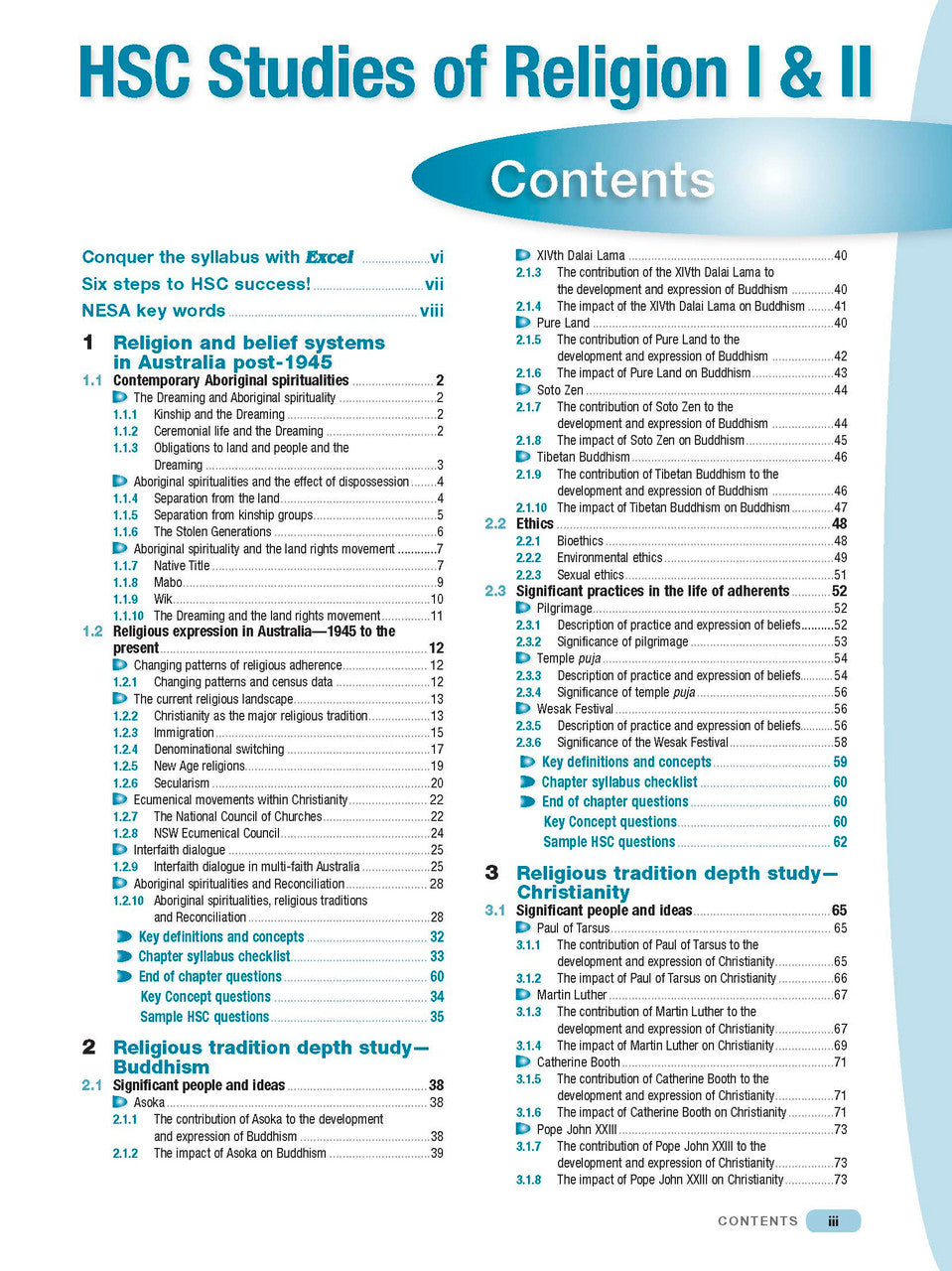 Excel HSC Year 12 Studies of Religion I and II Study Guide