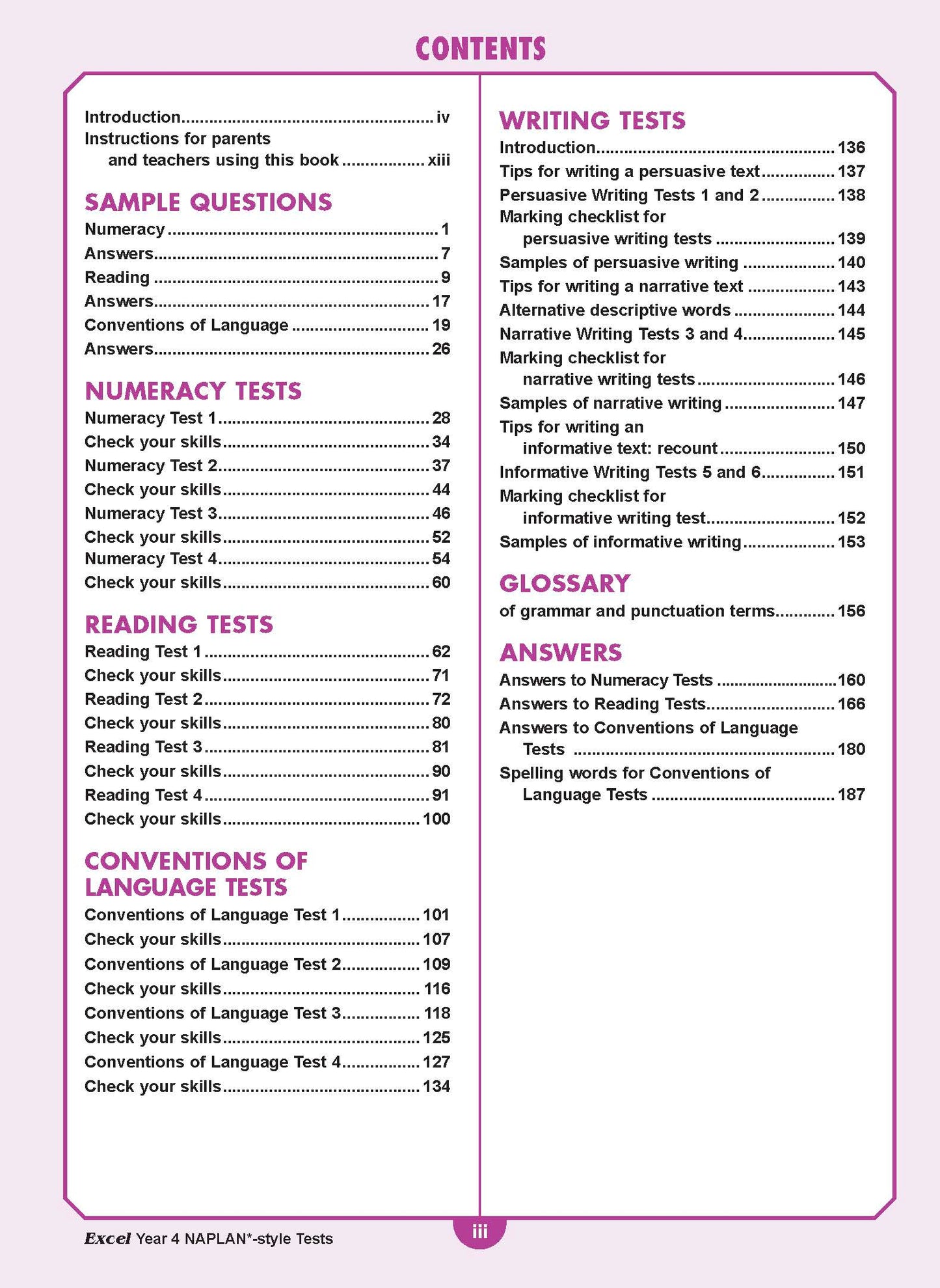 Excel Year 4 NAPLAN*-style Tests
